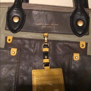 Marc by Marc Jacobs grey and yellow handbag